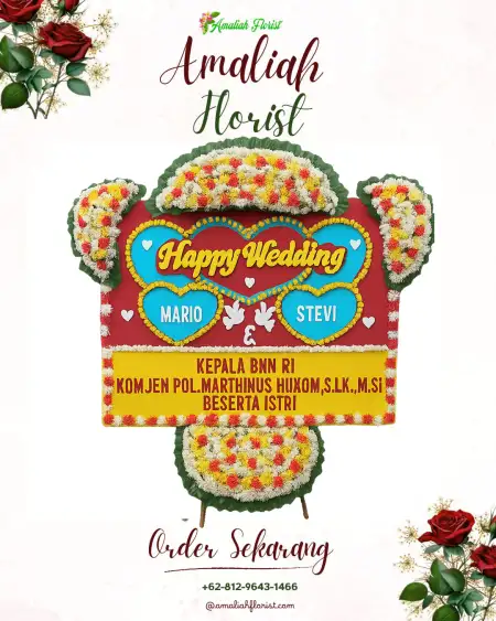 Papan Bunga Pernikahan Tragah